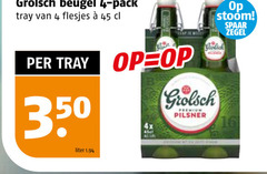  grolsch flesjes bier 4 16 45 350 beugel pack tray liter 4x stoom spaar zegel premium pilsner 