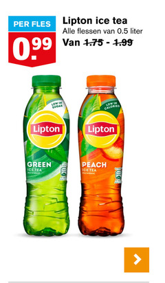  lipton ice tea 25 99 fles flessen liter sugar green calories peach bruisend 