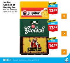  jupiler grolsch hertog jan krat bier 3 24 0.25 liter b nix18 alcoholische artikelen 