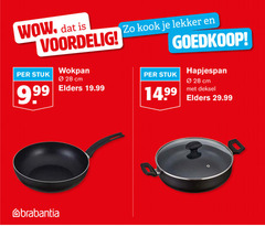  wokpan hapjespan 28 99 wow stuk cm elders kook deksel brabantia 