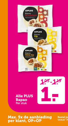  bapao broodje rundvlees gestoomd gevuld kruidig leap kip hete beter leven stuk 5x aanbieding 