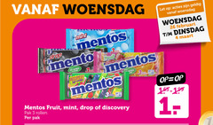  mentos snoep 3 4 14 26 woensdag drop mint chewy dragees just natural flavours discovery fruit pollen rouleaux pak rollen let 