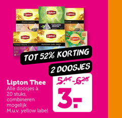  lipton thee 2 20 black peach mango japanese orange arancia forest fruits free russian earl grey doosjes stuks combineren yellow label 