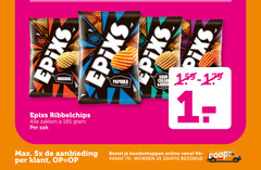  chips 40 crunch sx original paprika flavour onion ribbelchips zakken zak sour cream 5x aanbieding online 