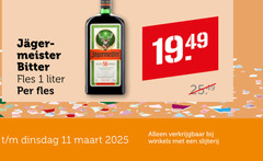  jagermeister kruidenbitter 1 11 meister bitter fles liter winkels slijterij 