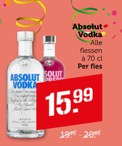  absolut wodka 40 700 2099 vodka one superb wma crafted sweden imported pro ml salut flessen fles 