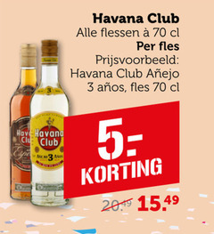  havana club rum 3 5 anejo flessen fles 