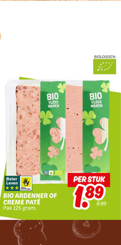  pate 80 biologisch bio vlees beter leven bescherming ardenner creme pak stuk 