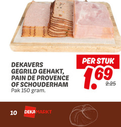  schouderham gegrild gehakt 10 150 dekavers pain provence pak stuk 