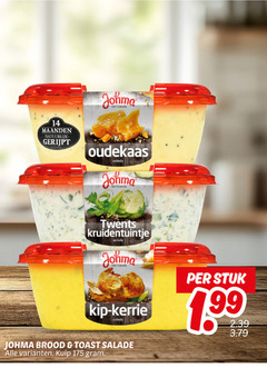  johma salade 14 twente maanden gerijpt oudekaas twents kruidentuintje stuk kip kerrie 1 99 brood toast kuip 