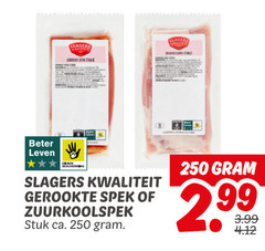  spekreepjes 250 beter leven lagers slagers gerookte spek zuurkoolspek stuk ca. 3.99 