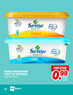  margarine 1 13 33 100 250 palmolive sense leven original hart light minder vet kuip stuk 99 