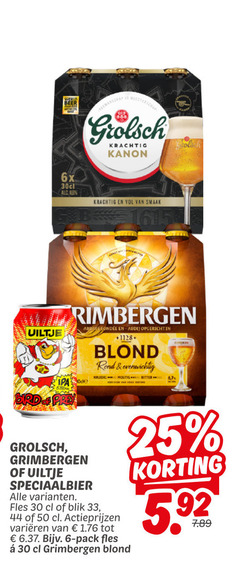  grolsch grimbergen uiltje speciaalbieren 6 25 30 33 44 50 beer 6x meesterschap kanon bird abbaye 1128 blond evenwichtig moutig bitter speciaalbier fles blik varieeren pack 