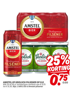  amstel grolsch blikjes bier 1 25 33 50 1870 10000 bieren pilsener volmout meesterschap hap traditiegetrouw peer premium pilsner peter zachte verfrissend 0.0 blik varieeren 