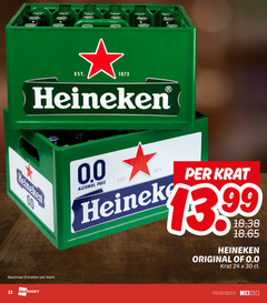  heineken 0.0 krat bier 8 18 24 25 30 alcohol free 13 99 original 00 maximaal kratten jaar legitimatie nix18 