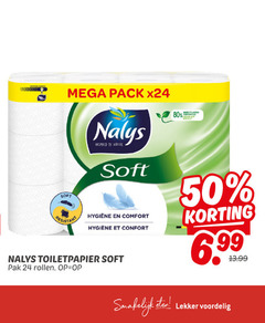  nalys toiletpapier 24 50 80 mega pack inspired by nature soft comfort 6 99 resistant pak rollen teen 