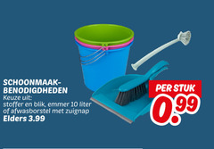  emmer afwasborstel stoffer en blik 10 schoonmaak liter zuignap elders 3.99 stuk 99 