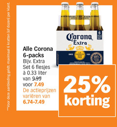  corona speciaalbieren 6 9 25 100 aanbieding maximaal kratten dozen liter varieeren la since cerveza 