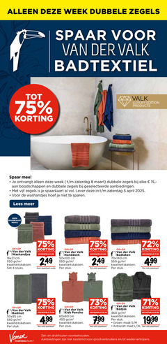  spaarakties 4 5 8 15 360 450 week dubbele zegels spaar der valk badtextiel luxury edition ontvangt zaterdag vijf spaarkaart lever washandjes sparen lees cm kwaliteitskatoen stuks handdoek stuk volle badlaken badmat 50x85 kids poncho badjas groen maat 19 99 antraciet l xl voorbehouden bestemd grootverbruikers 