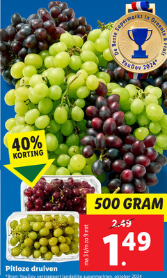  druiven 40 500 supermarkt groente fruit pitloze versrapport landelijke supermarkten oktober 