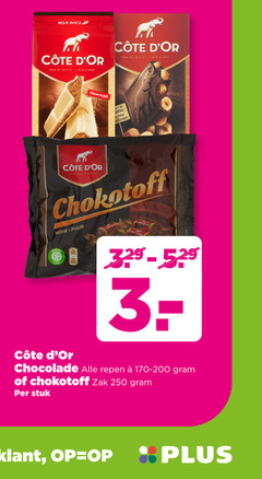  chokotoff cote d or chocolade 3 250 since recept noir puur repen zak stuk 