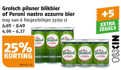  peroni grolsch speciaalbieren blikjes bier 6 18 25 pilsner blikbier nastro azzurro tray 33 50 liter v.a. 5 zegels 