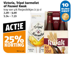  karmeliet pauwel kwak speciaalbieren 4 10 25 33 40 victoria tripel tray 6 blikjes cent liter v.a. 4x 