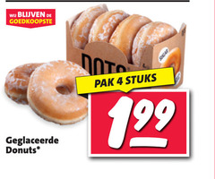  donuts 4 geglaceerde pak stuks 