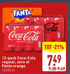  fanta coca-cola cola frisdrank 12 orange 30ml zero coca recycle original taste refreshing pack regular 