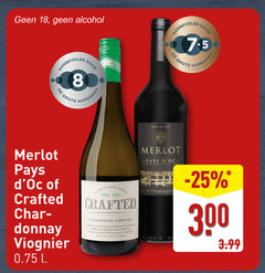  witte wijn rode 8 18 300 alcohol merlot pays crafted donnay l hamersma white wine band grapes chardonnay 3.99 