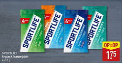  sportlife kauwgom 4 pack sugar free deepmint peppermint freshness lasting smashmint extramint longer 