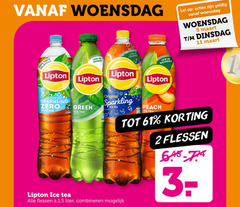  lipton ice tea 2 5 11 100 woensdag taste sugar calories let sparkling zero green original peach flessen 1 liter combineren 