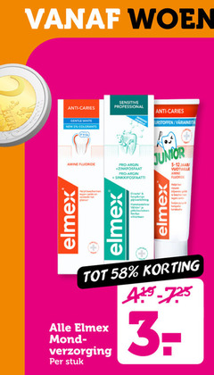  elmex tandpasta 3 anti caries sensitive professional gentle white new colorants formula fluoride beschermen versterkt glazuur pro junior jaar blijvende gebit mondreinigingsproducten verzorging stuk 