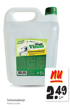  schoonmaakazijn 5 bio degradable vinaigre nettoyage anti calcaire reiniger flacon liter 