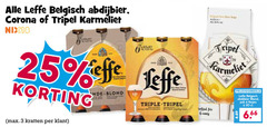  karmeliet leffe corona krat bier blikjes speciaalbieren 3 6 25 30 1395 belgisch abdijbier tripel nix18 effe kratten blond triple verfijnd fris romig pak 