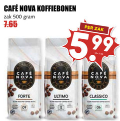  cafe nova koffiebonen 12 500 mcafee zak 5.99 kilo forte ultimo classico 