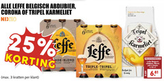  leffe karmeliet corona krat bier blikjes speciaalbieren 3 6 16 25 30 belgisch abdijbier tripel nix18 hocker day effe blond suffe triple romig pak kratten 