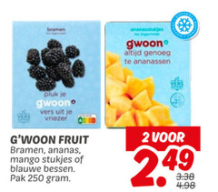  diepvriesfruit 2 250 bramen las ingevroren gwoon ananassen vers vriezer fruit ananas mango stukjes blauwe bessen pak 