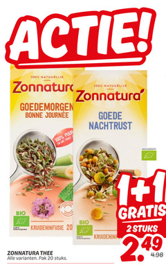  zonnatura thee 1 2 20 100 natuurlijk goedemorgen bonne puur proef nachtrust bio kruideninfusie pak stuks biologisch 