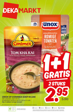  conimex unox soep 1 2 7 50 100 250 groenten zak romige tomaten zongedroogde tomaat mascarpone basilicum vezels since tom licht pittige thaise kippensoep ml kommen varieeren zakken combinatie stuks gecertificeerd duurzaam beheerd gecontroleerde papier artikelen winkels voorbehouden wederverkoop 