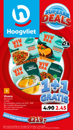  vivera vegetarisch 1 2 5 11 14 20 50 100 101 vitamine ijzer plantaardig kruim gehakt opwarmen open deals plantaardige kipkrokant schnitzel award winner schone buurt stuks vegetarische kaas kipstukjes soorten varieeren pakken groenteburgers tofu naturel gerookt week nutri score abc eiwitrijk woensdag voordeel combinatie 