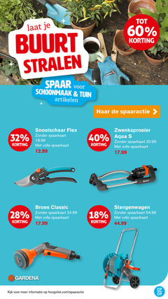  spaarakties 10 18 28 32 40 60 buurt stralen spaar schoonmaak tuin artikelen spaaractie snoeischaar flex spaarkaart volle zwenksproeier aqua germany gardena broes classic hoogvliet.com slangenwagen 