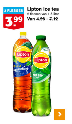  lipton ice tea 2 99 flessen liter 3.99 calories sugar original sparkling bruisend green 