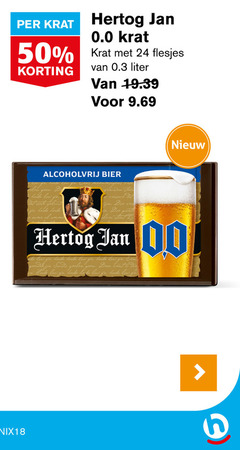  hertog jan alcoholvrij bier 3 22 24 50 krat 0.0 liter fa gelaat arme co. le spelen drie nix18 