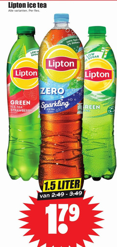  lipton ice tea 100 fles sugar green strawberry zero sparkling bruisend 8 2 liter 17 