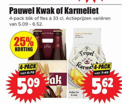  pauwel kwak karmeliet speciaalbieren 4 25 33 pack blik fles varieeren verfijnd fris romig belgisch belge tripel 