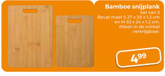  snijplank 2 20 24 27 33 bamboe maat 1.2 cm 