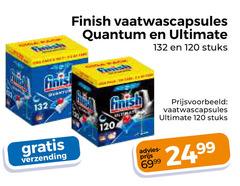  finish vaatwasmiddel 120 vaatwascapsules quantum ultimate stuks verzending 