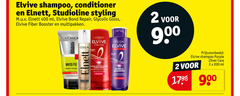  elvive elnett studio line hairspray shampoo haargel conditioner 2 100 200 400 studioline styling ml bond repair gloss booster multipakken paris color vive 90 fix clear clean gel kleur beschermende rode purple anti gele zilver care 