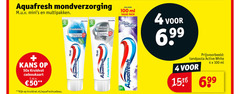  aquafresh tandpasta 3 4 6 50 100 mondverzorging multipakken ml freshmint bescherming pack active white tandsteen controle kans kruidvat cadeaukaart t.w.v. kruidvat.nl 